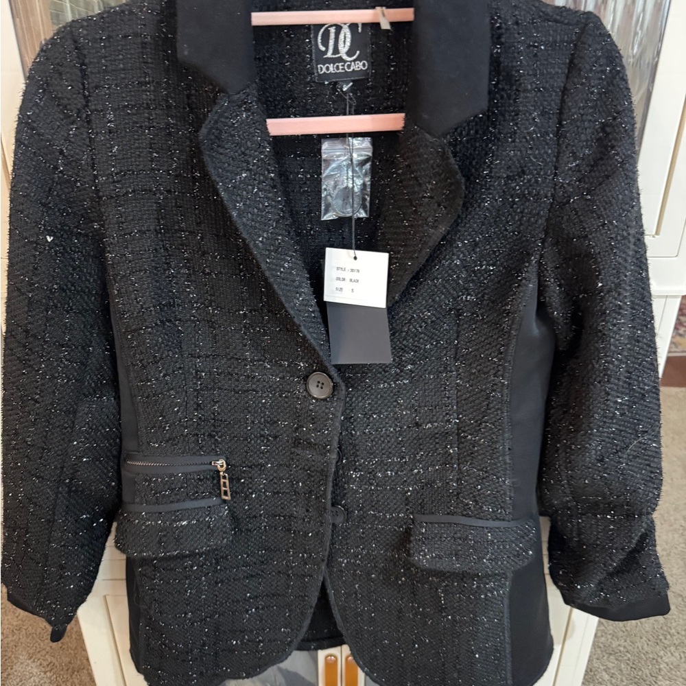 Dolce Cabo Black Textured Women's Blazer